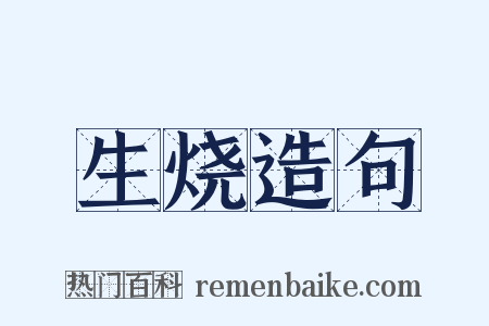 生烧造句是什么意思的图片